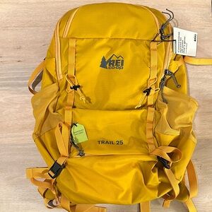 REI CO-OP Trail 25 Pack Hiking Backpack Golden Sulphur
